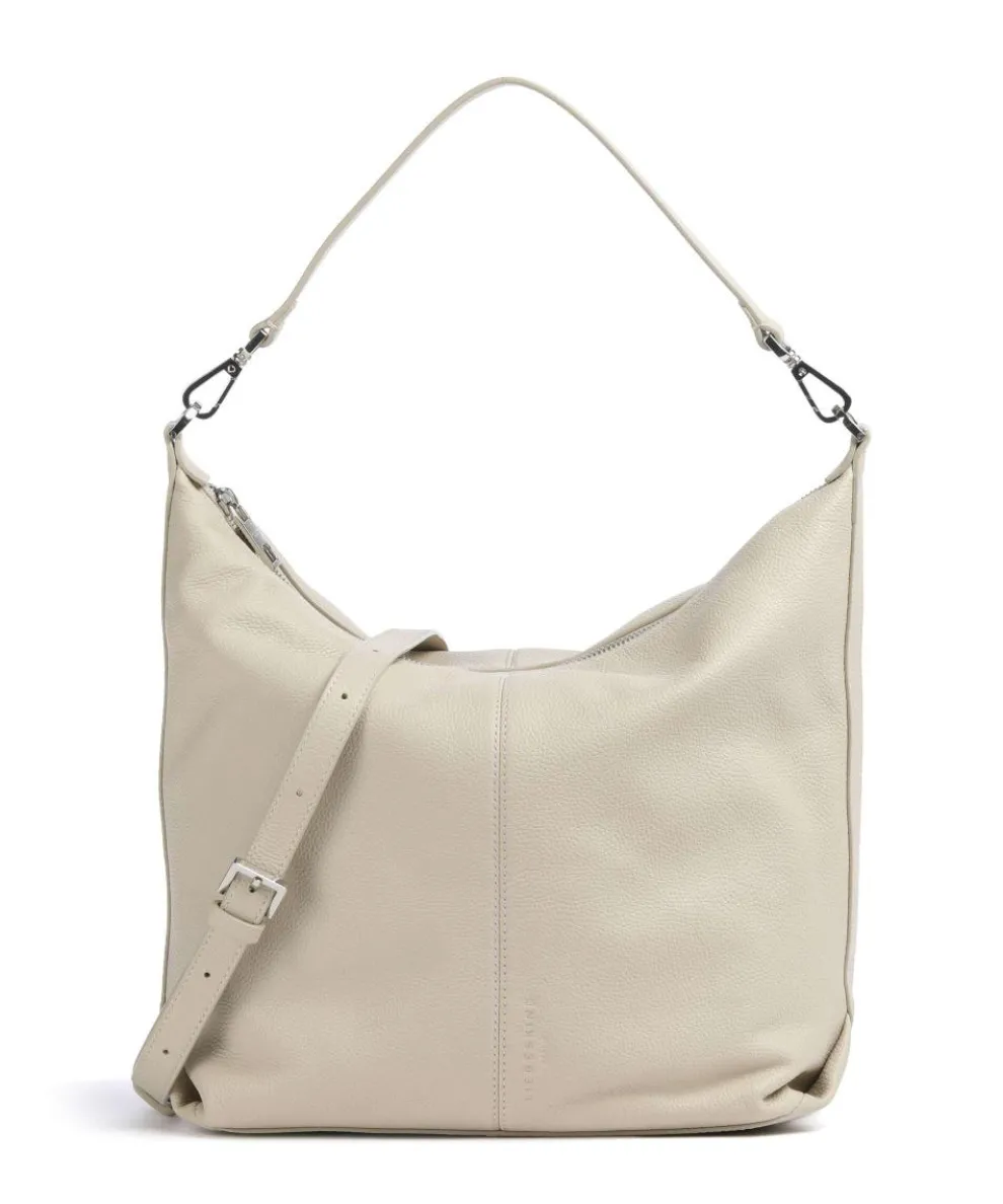 Paris Small Pebble M Hobo bag grained cow leather cream