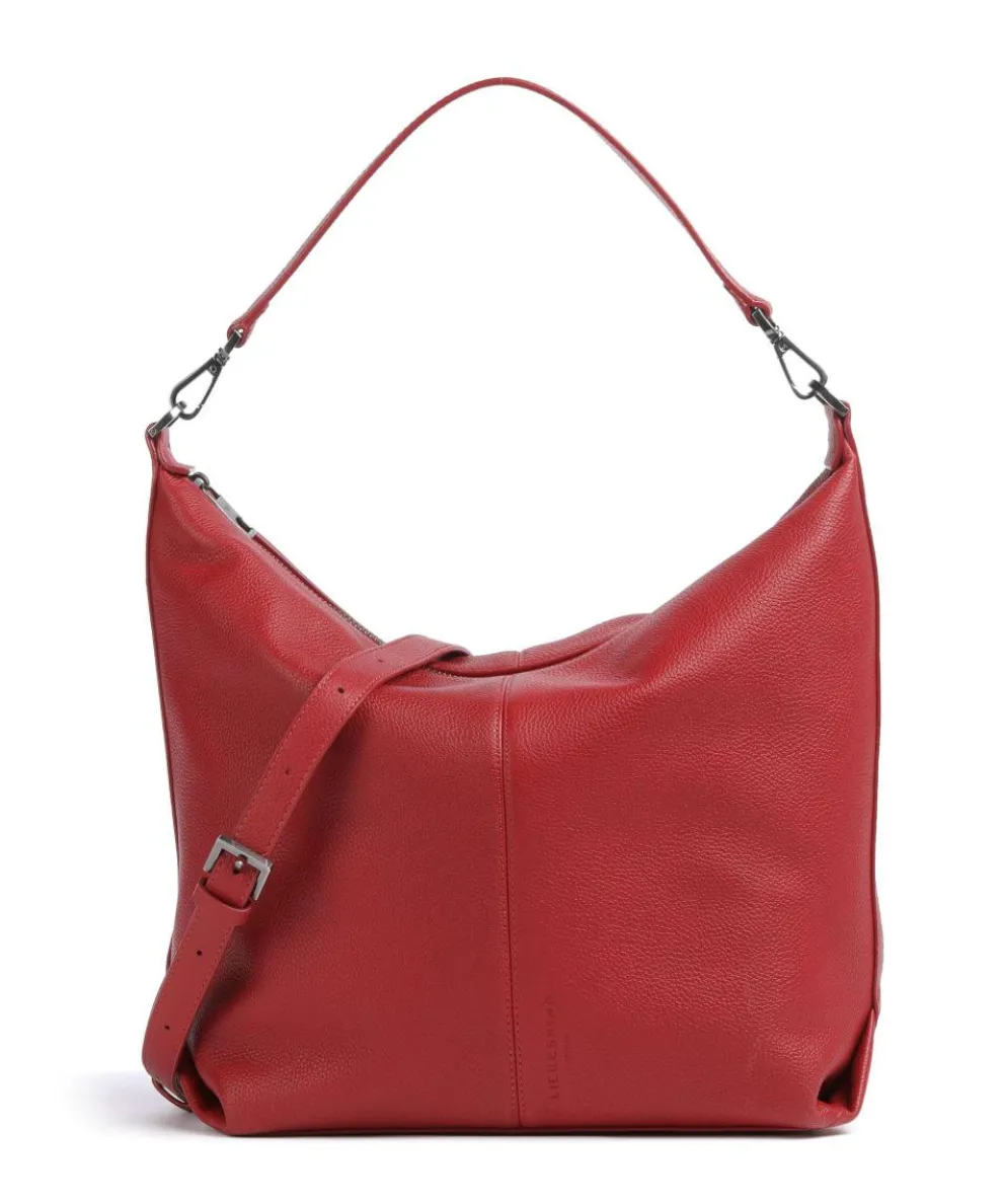 Paris Small Pebble M Hobo bag grained cow leather dark red