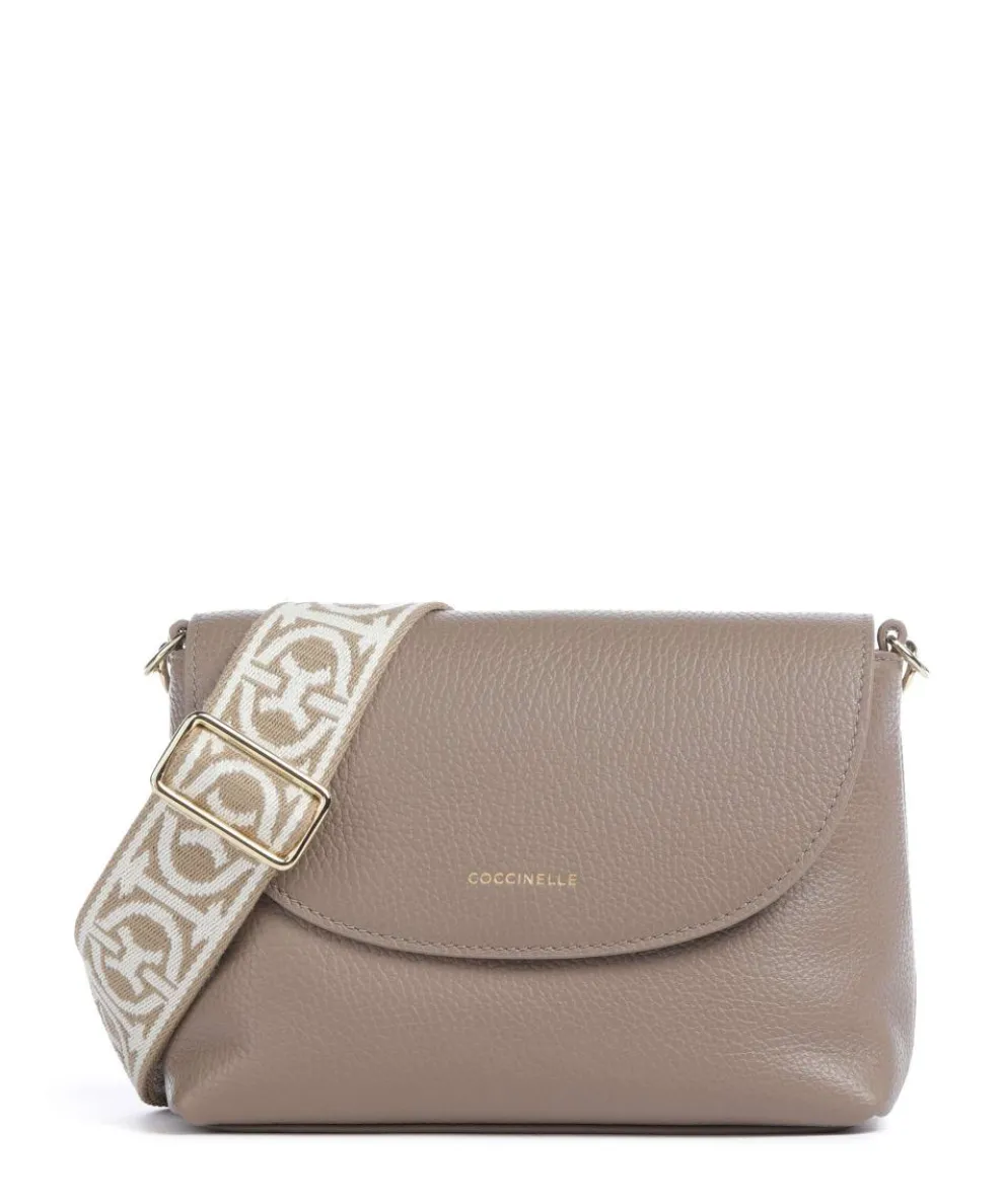 Paulina Crossbody bag leather taupe
