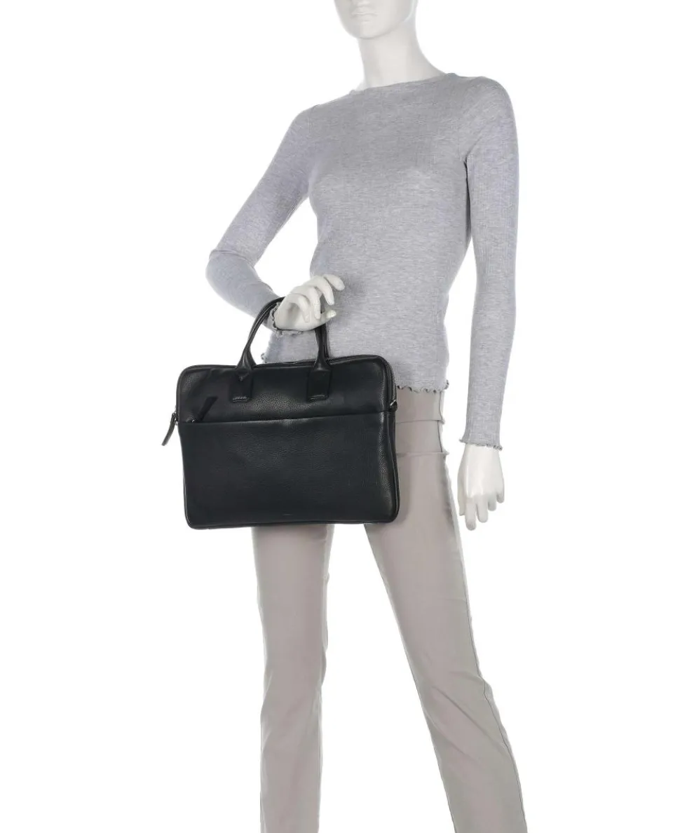 Wrap Briefcase 14″ grained cow leather black