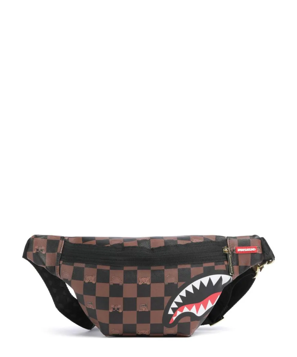 Peeking Character Check Fanny pack soft synthetic black/brown