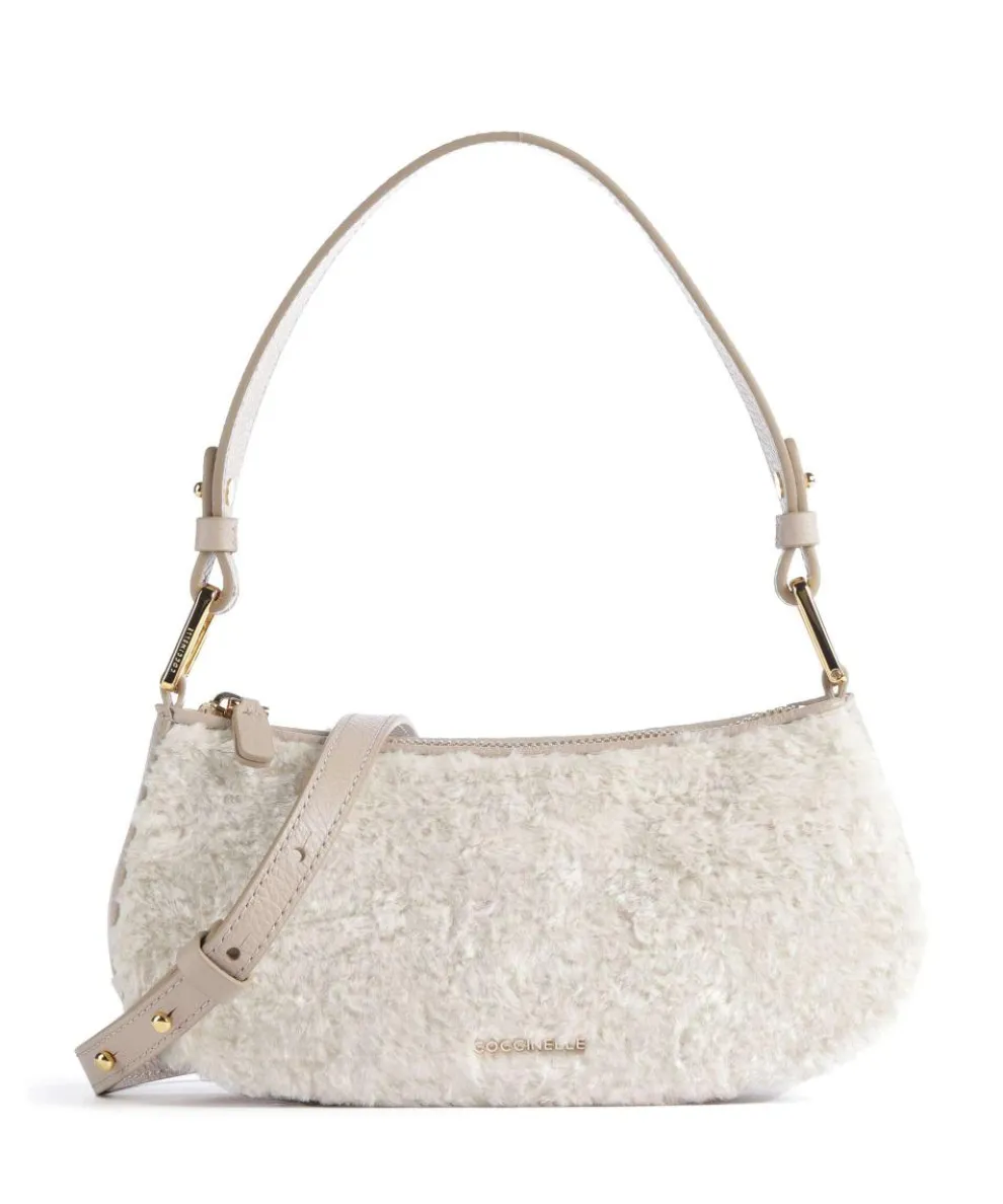 Merveille Astrakan Shoulder bag grained cow leather, faux fur nature