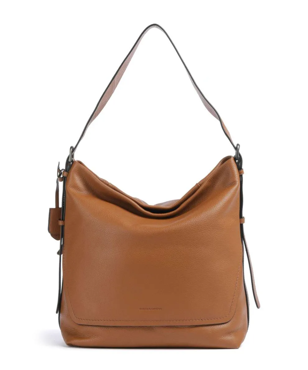 Philocalists Ally Hobo bag grained cow leather tan