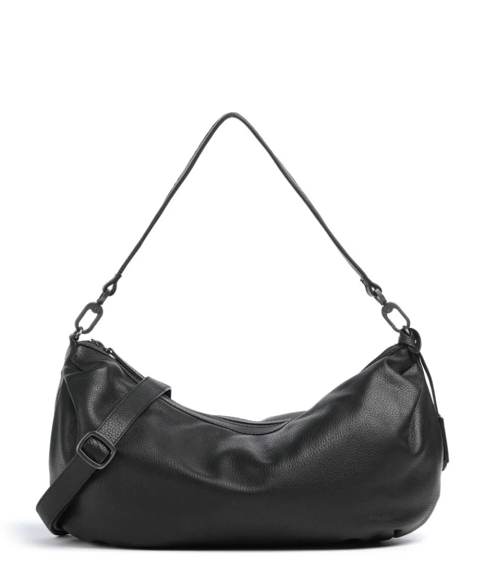 Philocalists Dewdrop Hobo bag grained leather black