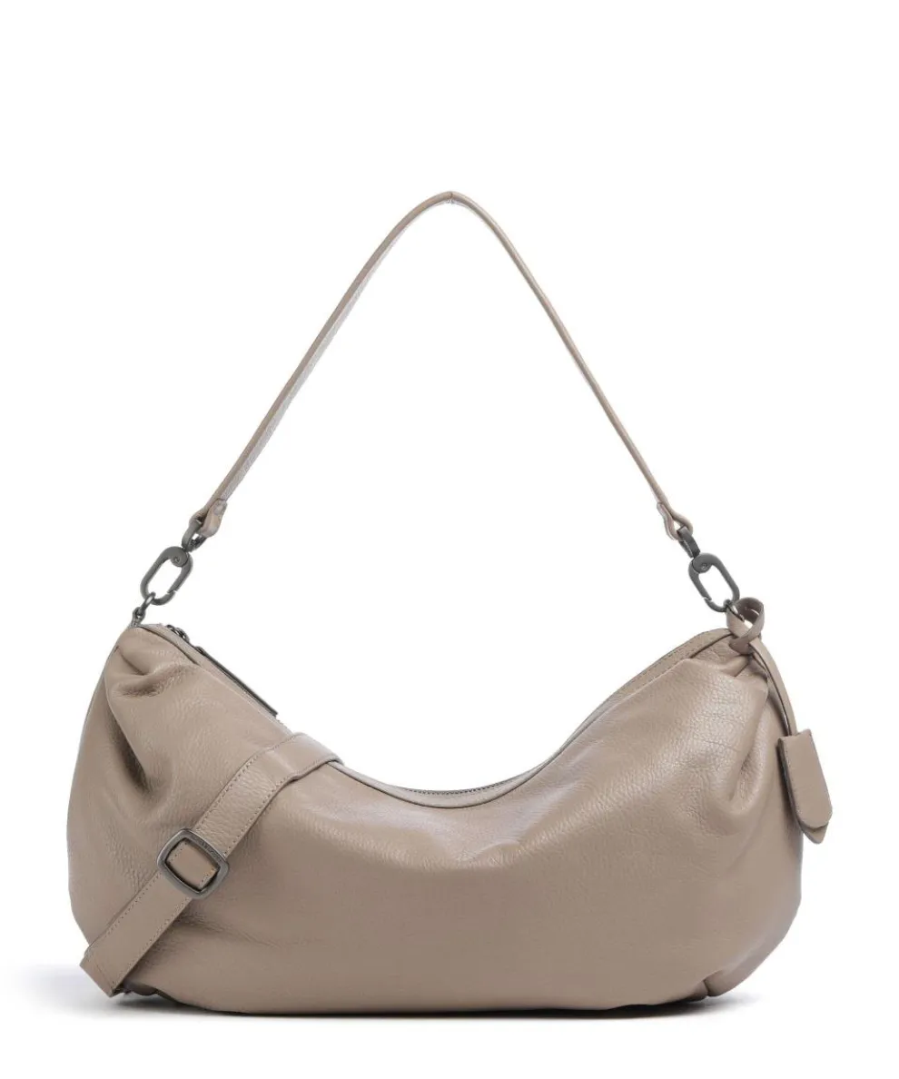 Philocalists Dewdrop Hobo bag grained leather taupe