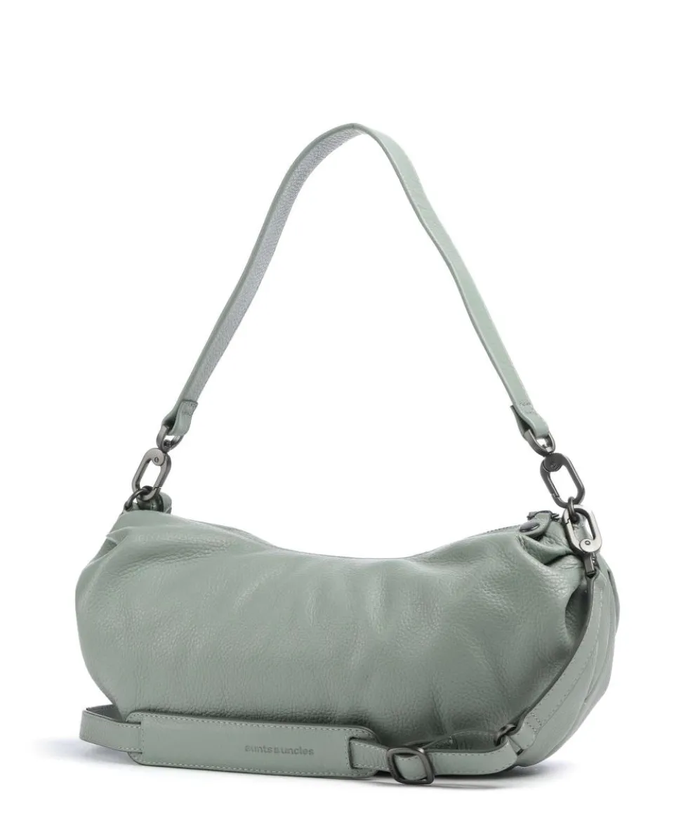 Philocalists Sparkle Hobo bag grained leather greygreen