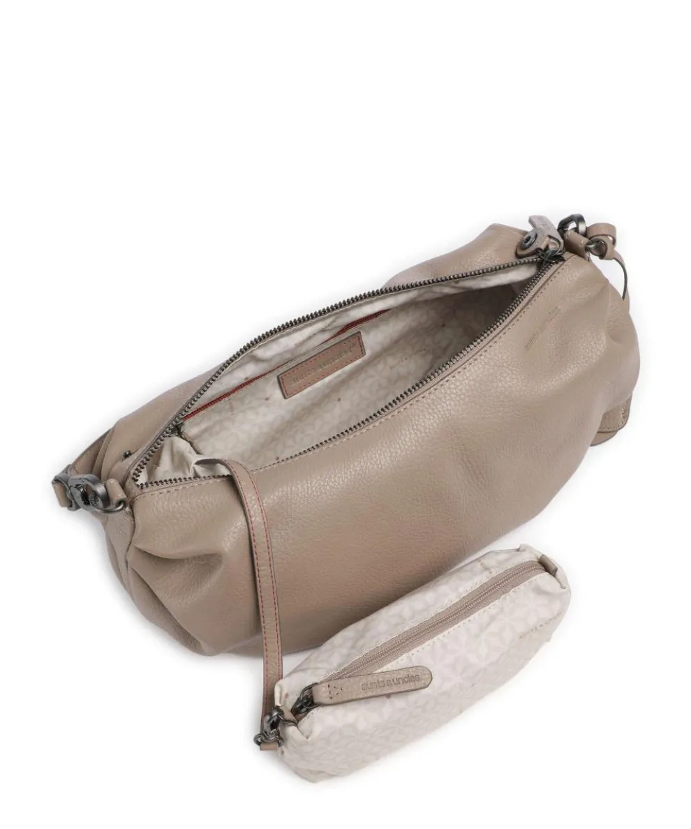 Philocalists Sparkle Hobo bag grained leather beige