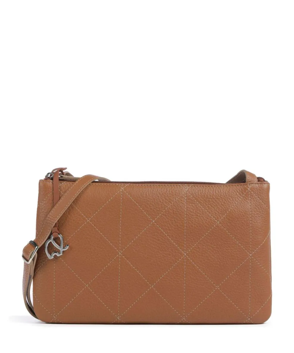 Pienza Crossbody bag grained leather cognac