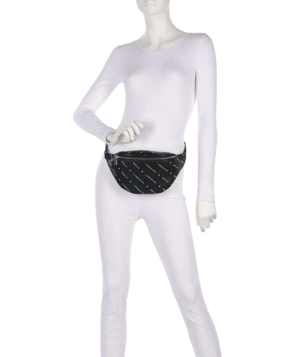 Monogram Soft Nappa M Fanny pack fine grain leather black