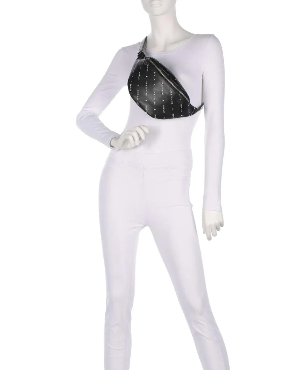 Monogram Soft Nappa M Fanny pack fine grain leather black