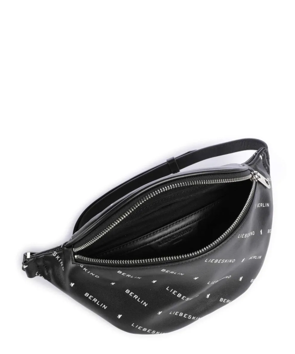 Monogram Soft Nappa M Fanny pack fine grain leather black