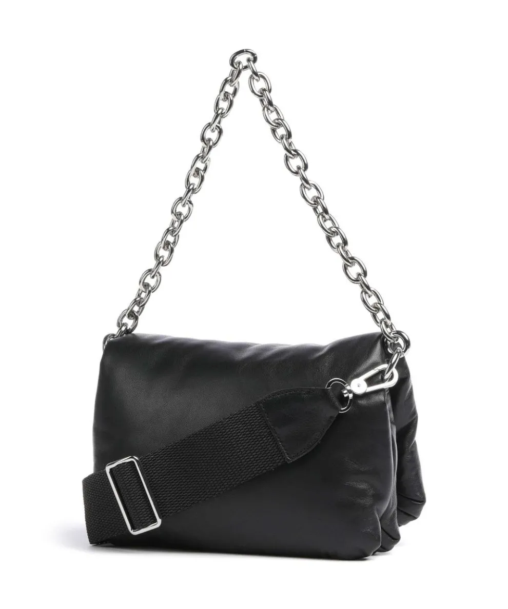 Piuma_Lucido Puffer Shoulder bag soft cow leather black