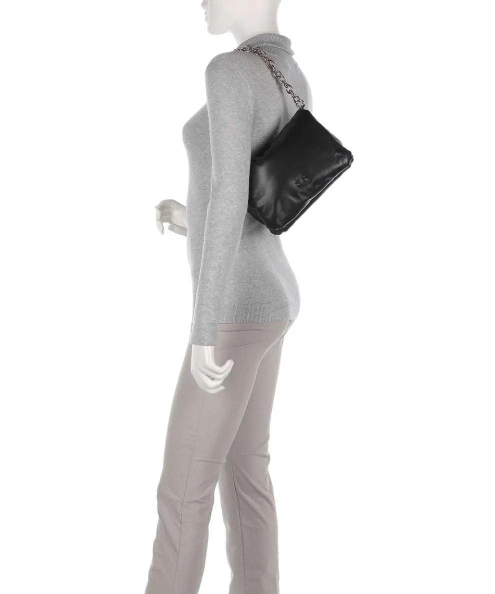 Piuma_Lucido Puffer Shoulder bag soft cow leather black