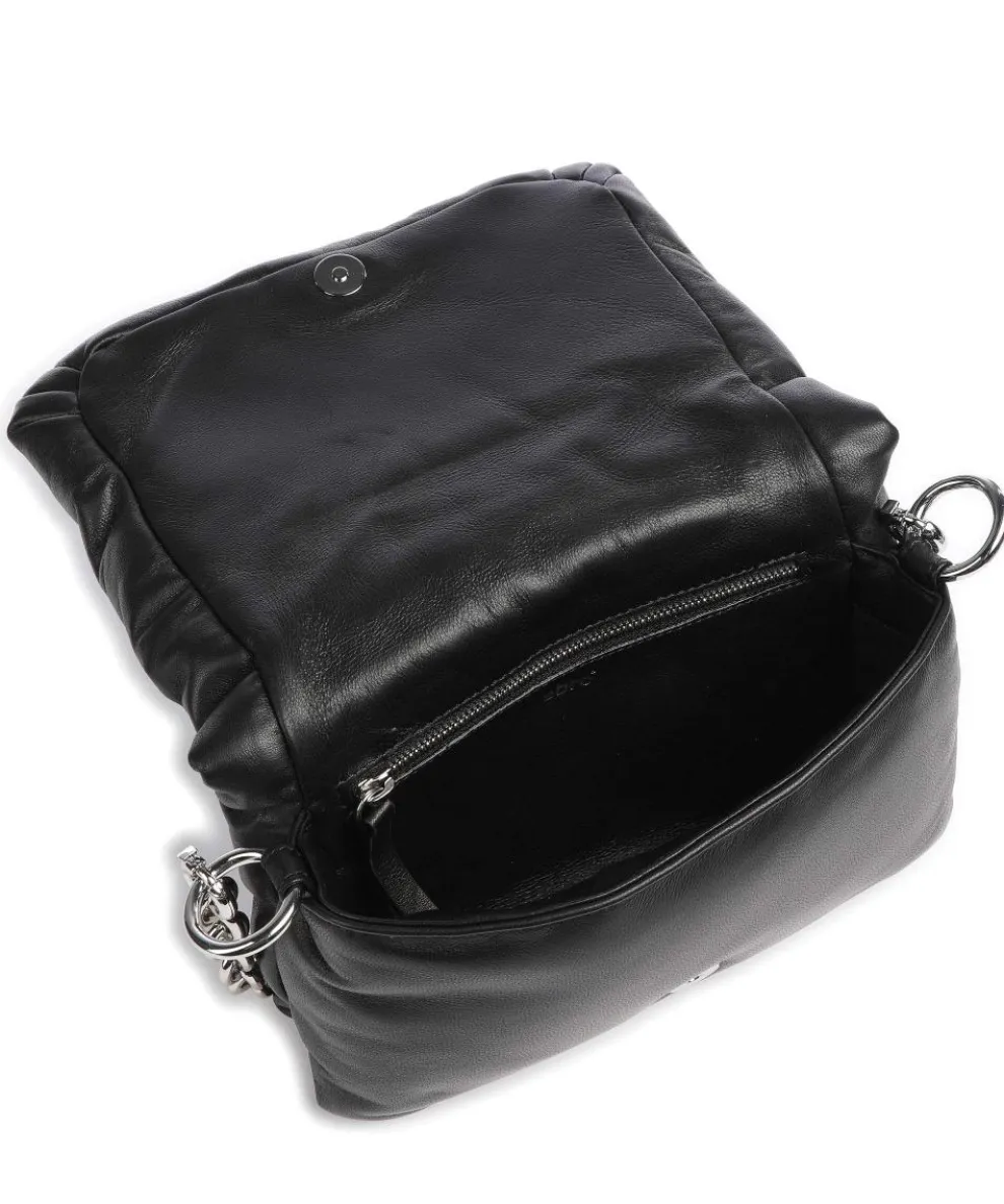 Piuma_Lucido Puffer Shoulder bag soft cow leather black