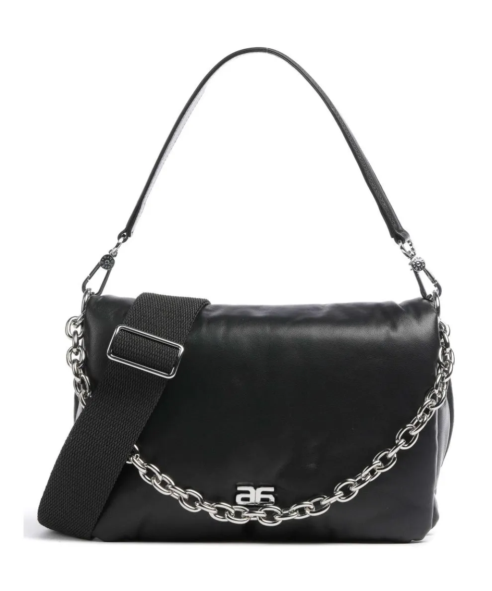 Piuma_Lucido Puffer Shoulder bag fine grain cow leather black