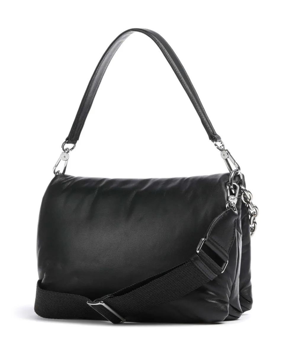 Piuma_Lucido Puffer Shoulder bag fine grain cow leather black