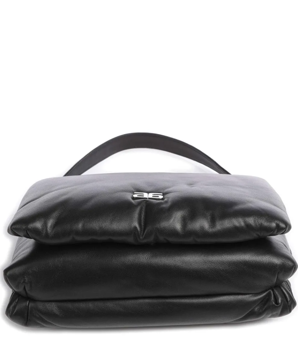 Piuma_Lucido Puffer Shoulder bag fine grain cow leather black