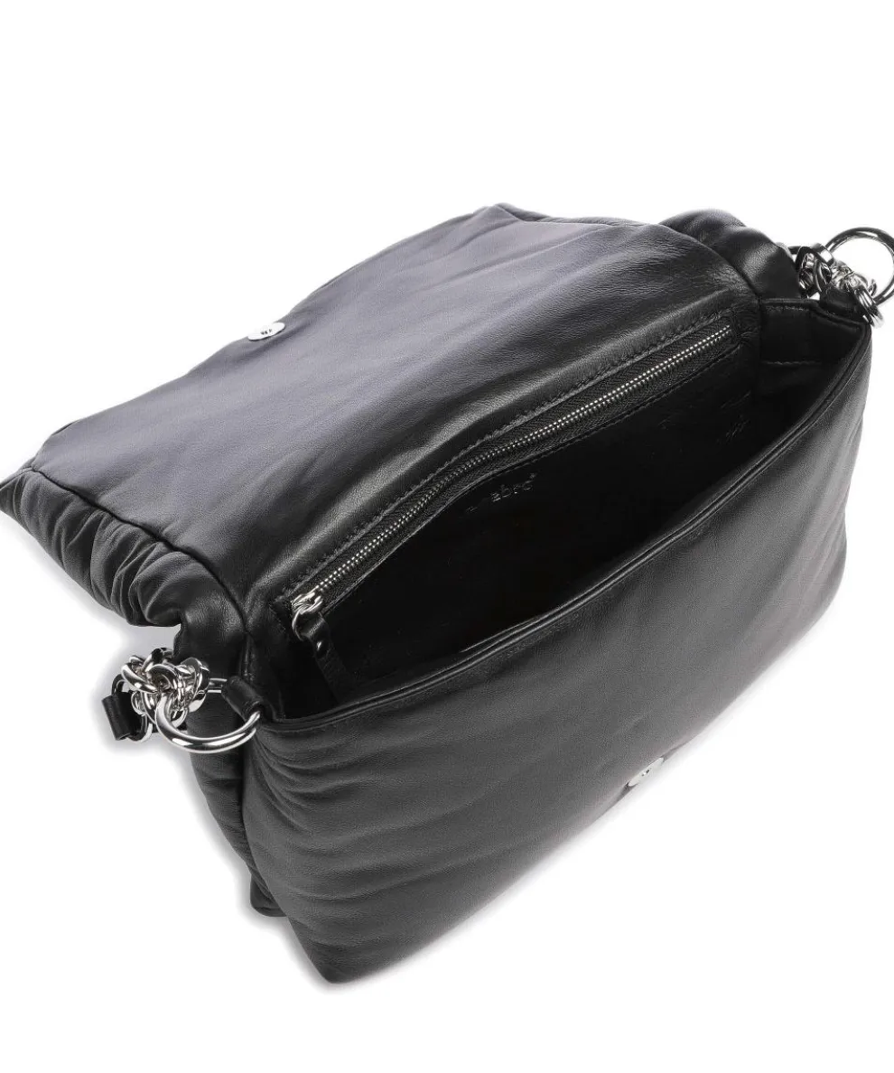 Piuma_Lucido Puffer Shoulder bag fine grain cow leather black