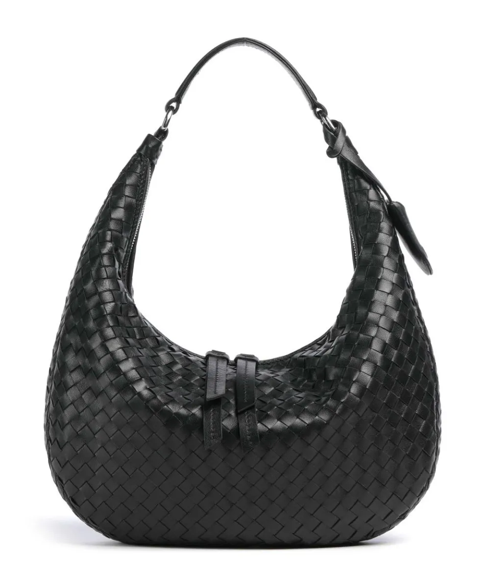 Piuma Nana Small Hobo bag fine grain leather black