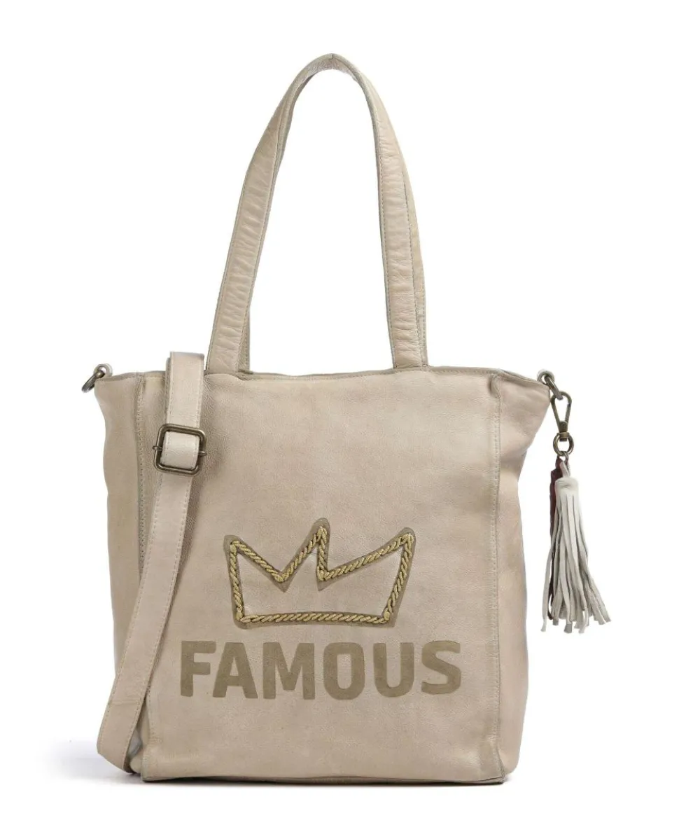 Beethovenplatz 3 Hobo bag grained cow leather beige