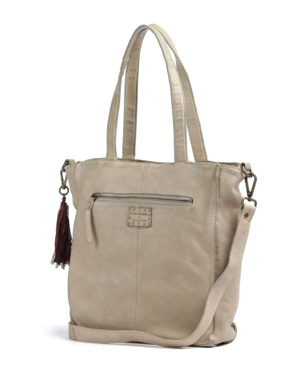 Beethovenplatz 3 Hobo bag grained cow leather beige