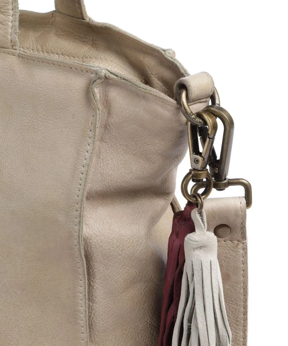 Beethovenplatz 3 Hobo bag grained cow leather beige