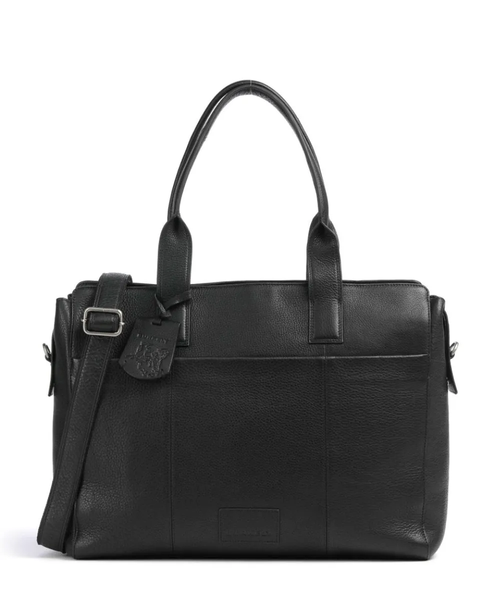 Soft Skylar Briefcase 15″ fine grain leather black