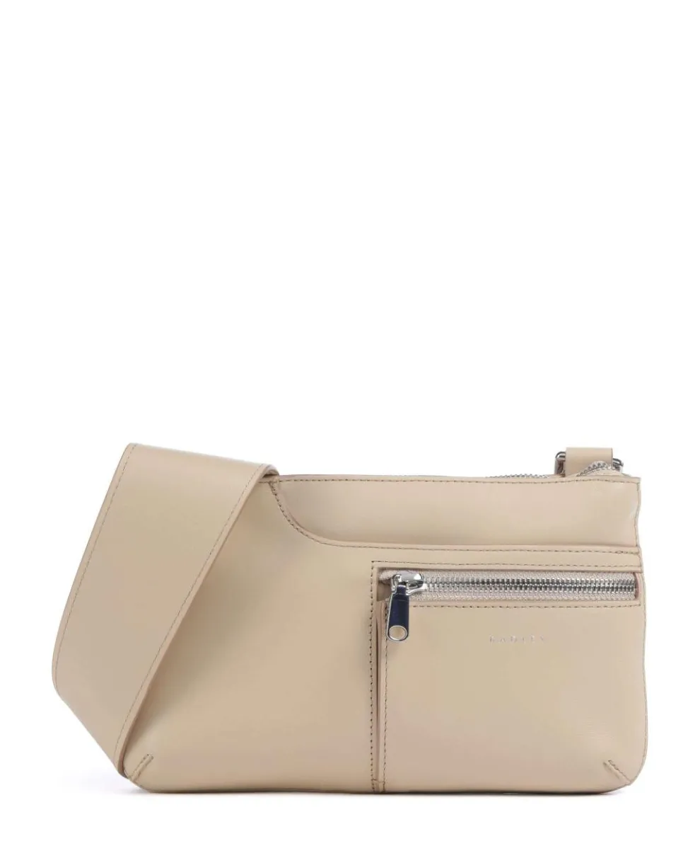 Pockets Icon Crossbody bag fine grain cow leather beige