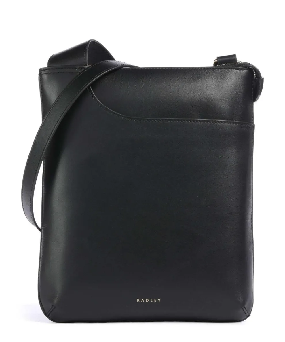 Pockets Small Crossbody bag fine grain cow leather black