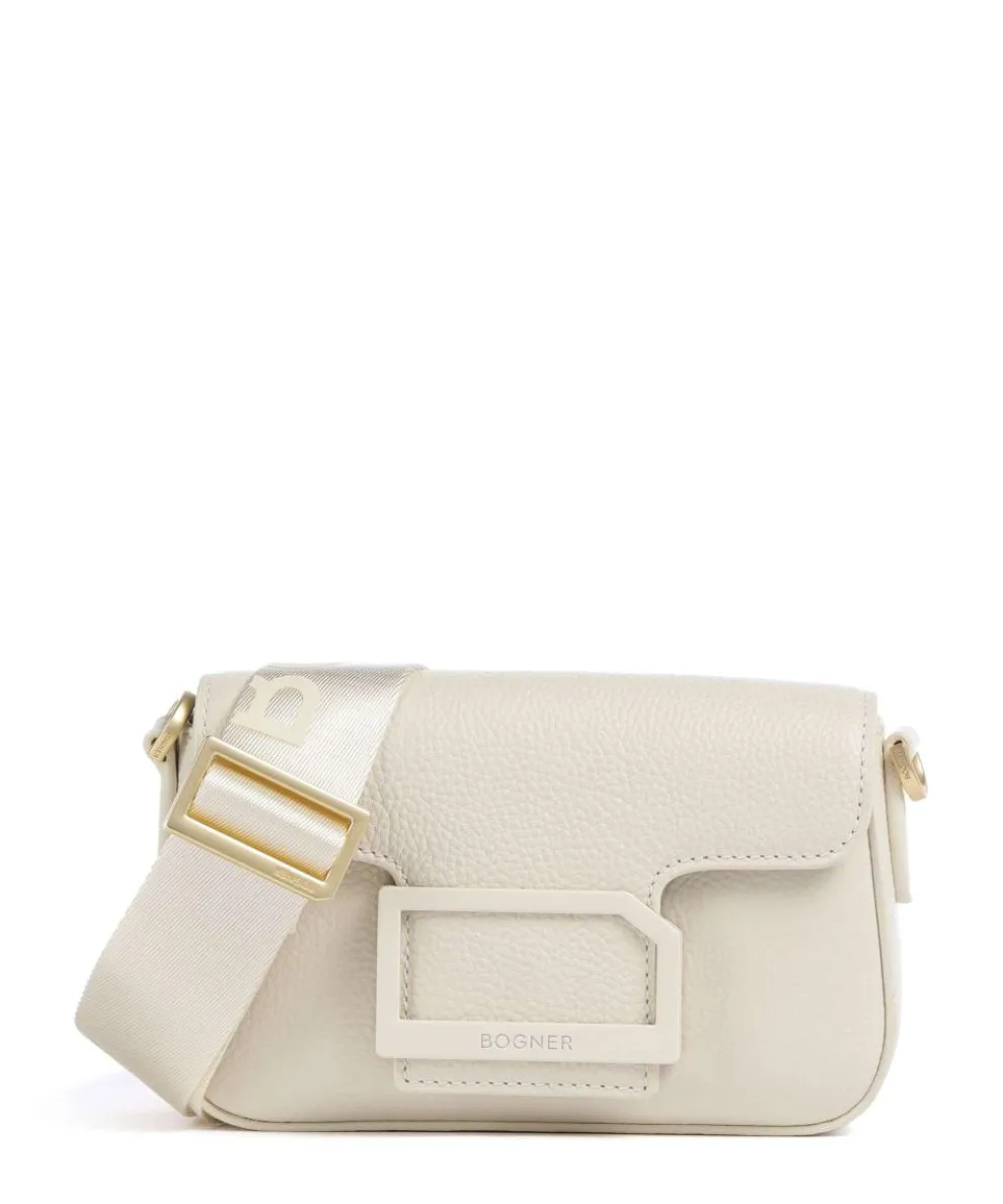 Pontresina Neve Nera Crossbody bag grained cow leather ivory