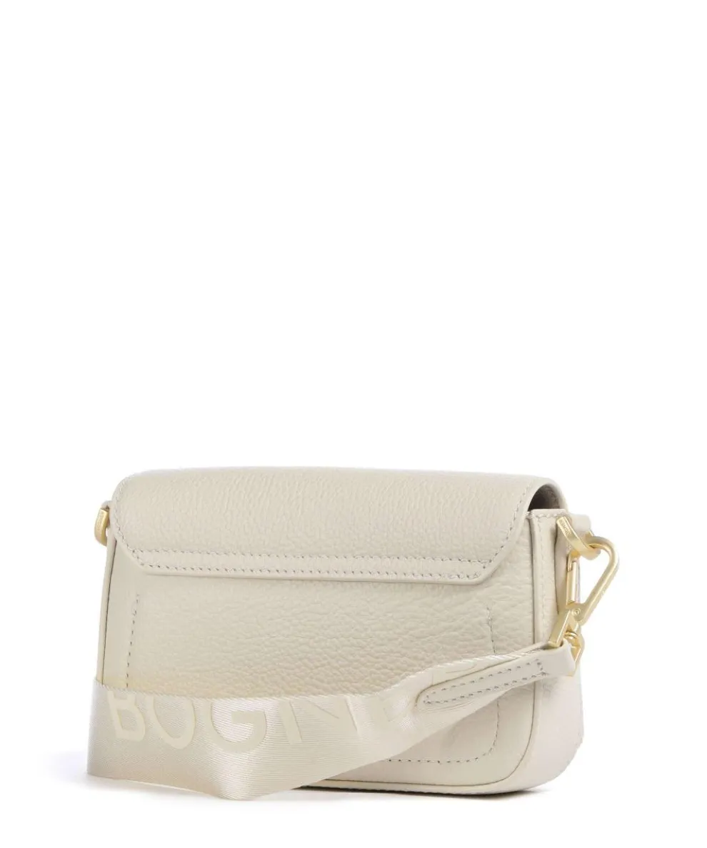 Pontresina Neve Nera Crossbody bag grained cow leather ivory