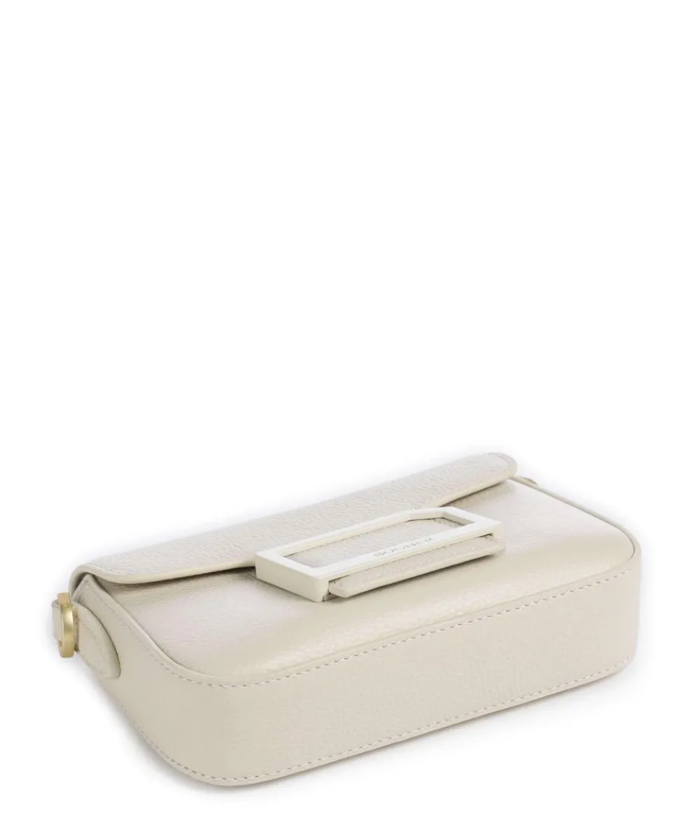 Pontresina Neve Nera Crossbody bag grained cow leather ivory