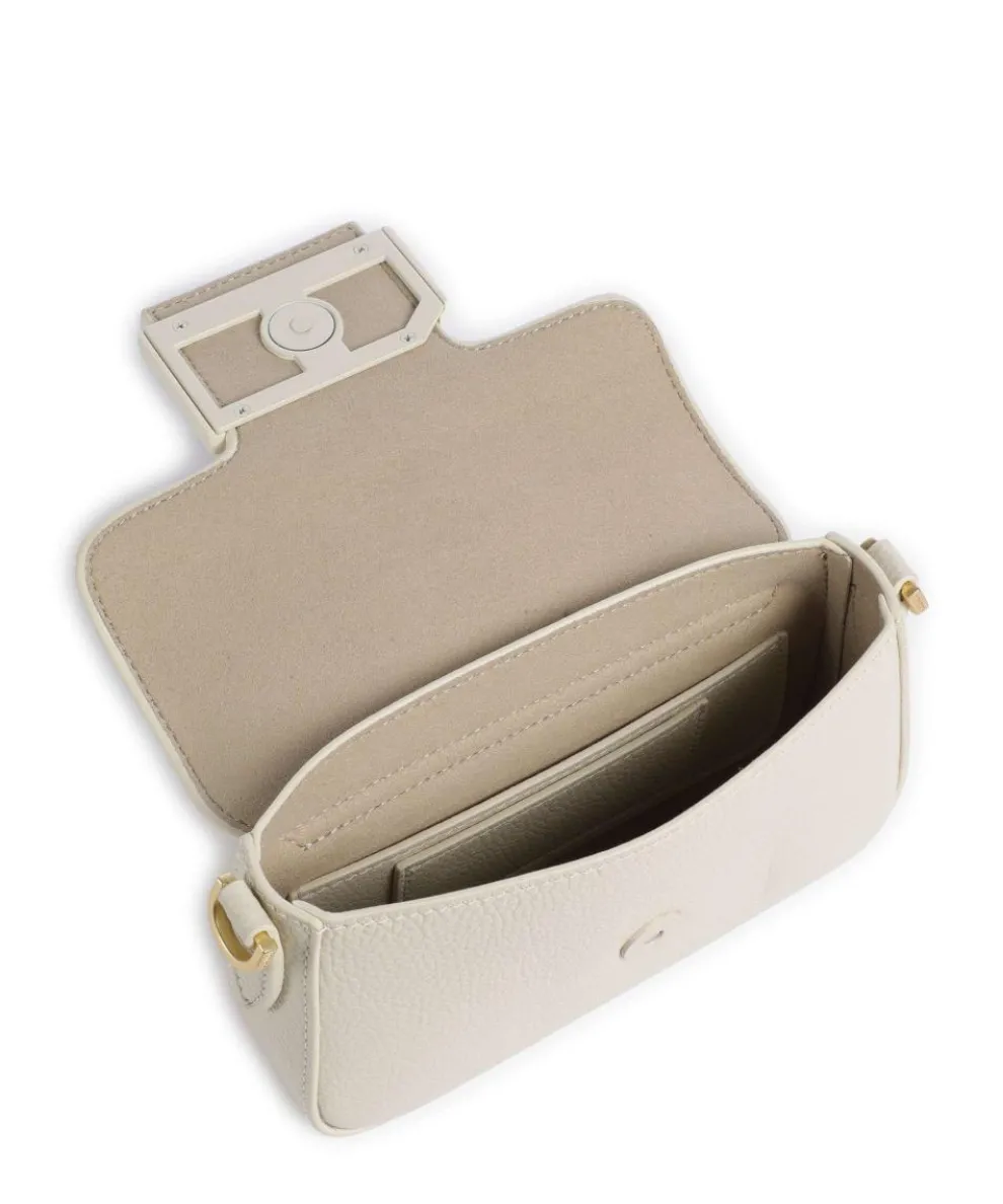 Pontresina Neve Nera Crossbody bag grained cow leather ivory