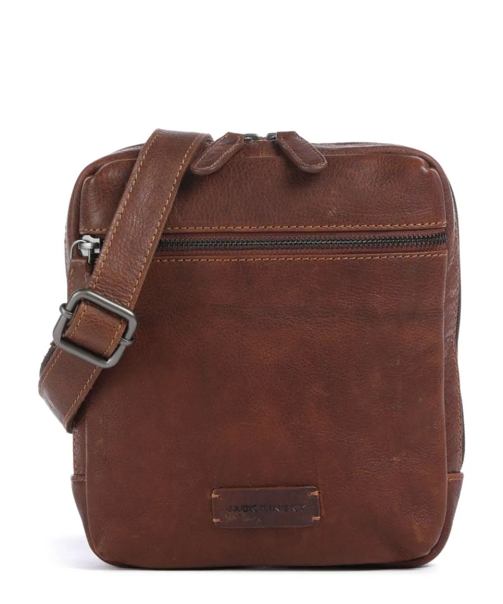 Porto 9 Crossbody bag fine grain leather cognac
