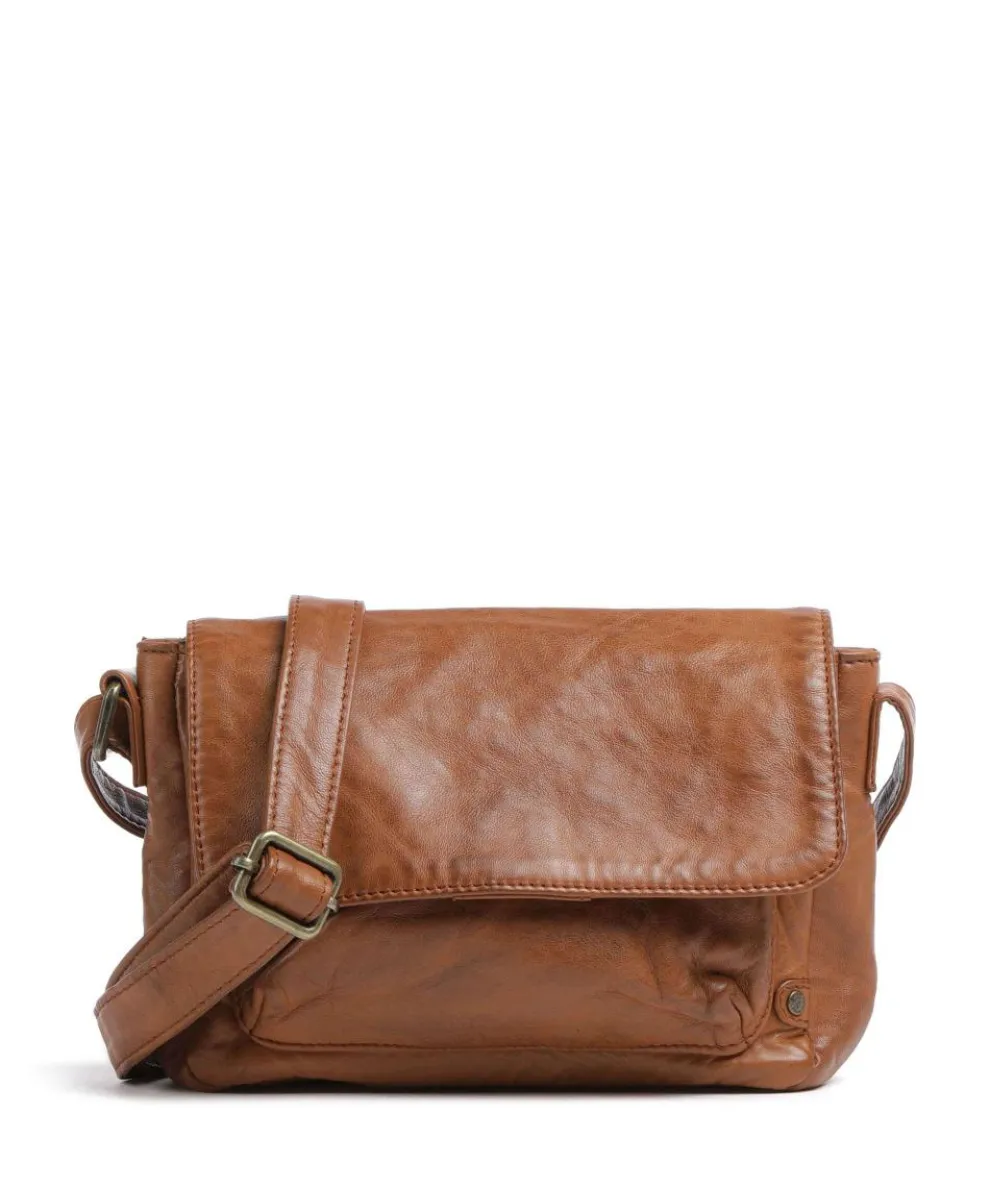 Power Field Crossbody bag sheepskin leather cognac