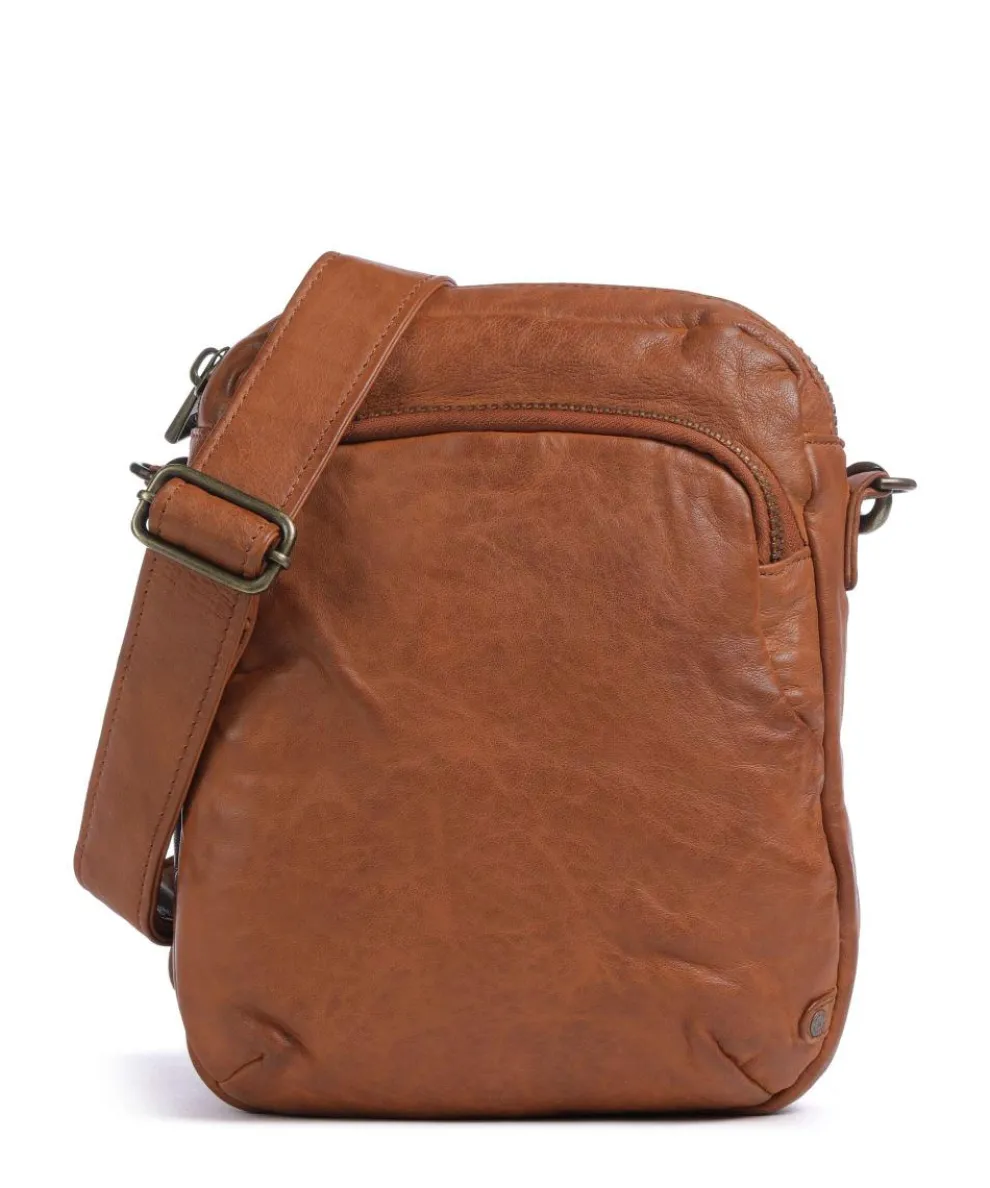 Power Field Crossbody bag sheepskin leather cognac