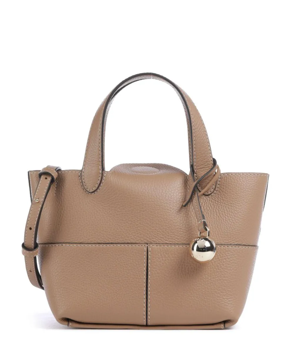 Primrose Mini Crossbody bag grained leather light brown