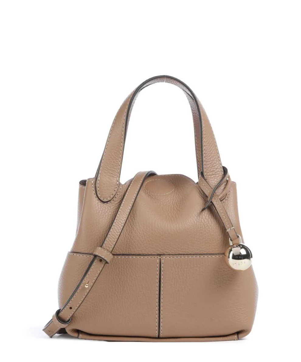 Primrose Mini Crossbody bag grained leather light brown