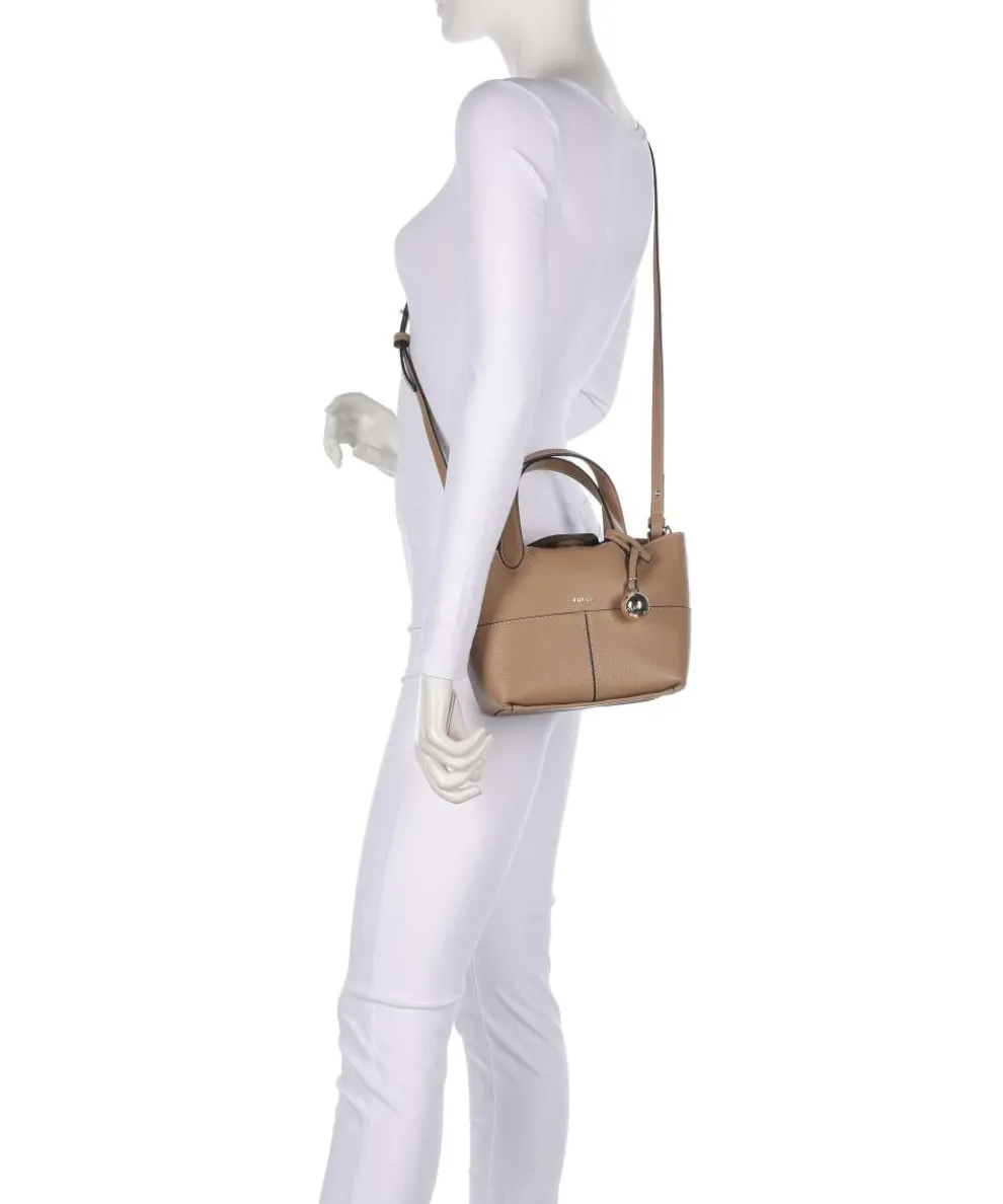 Primrose Mini Crossbody bag grained leather light brown