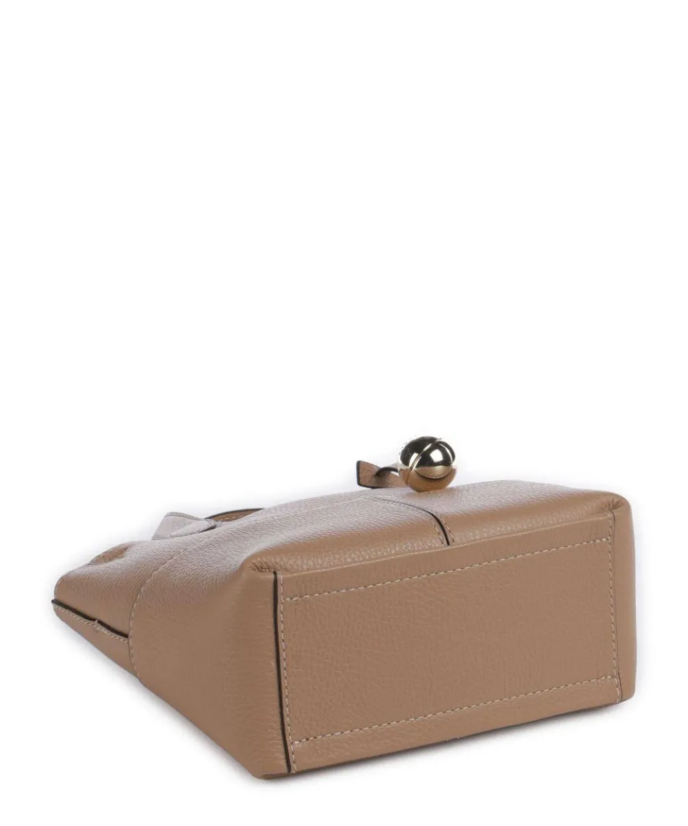 Primrose Mini Crossbody bag grained leather light brown