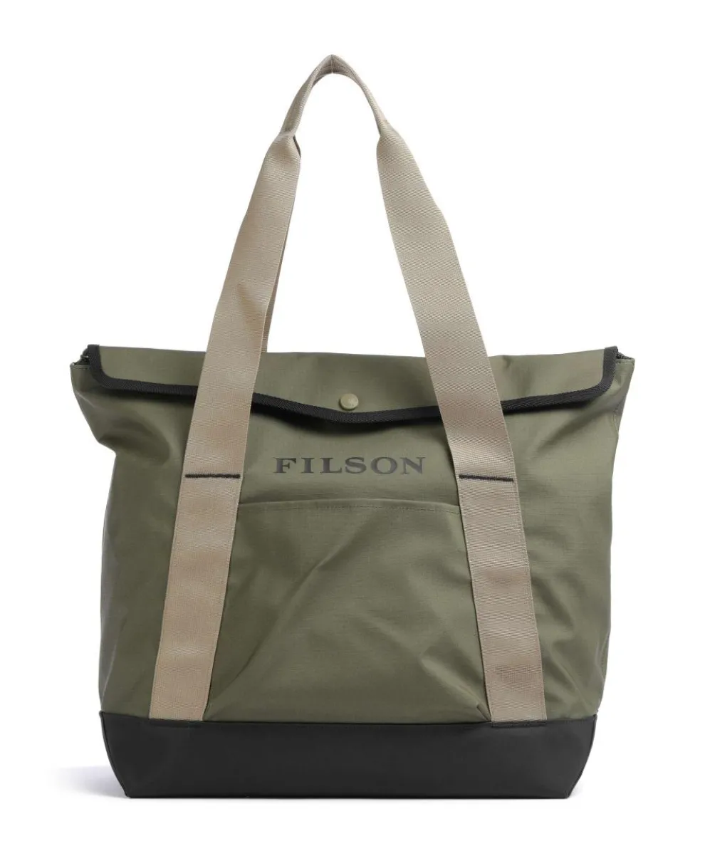 Printed Shrub Tote bag 16″ recycled polyester khaki