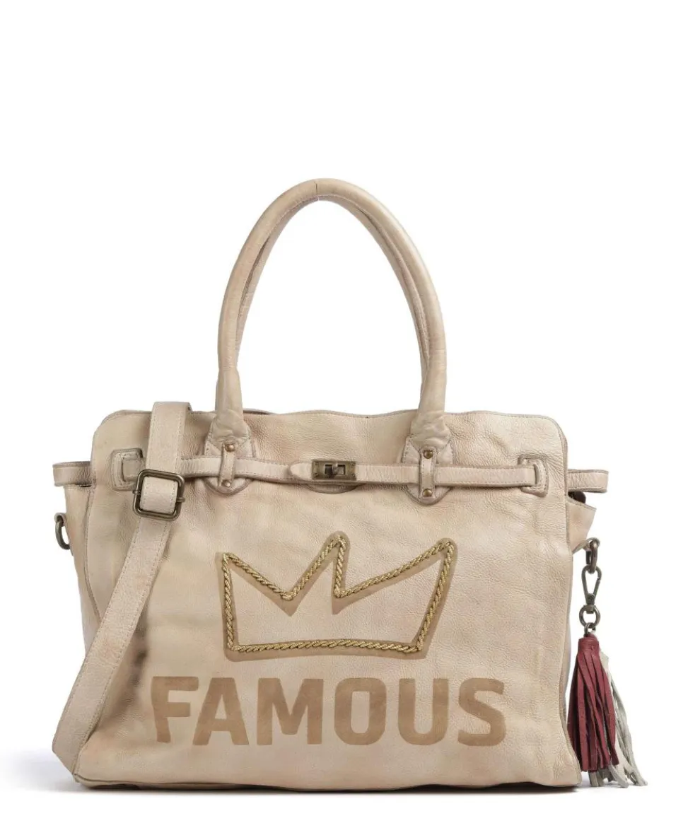 Beethovenplatz 1 Handbag grained cow leather beige