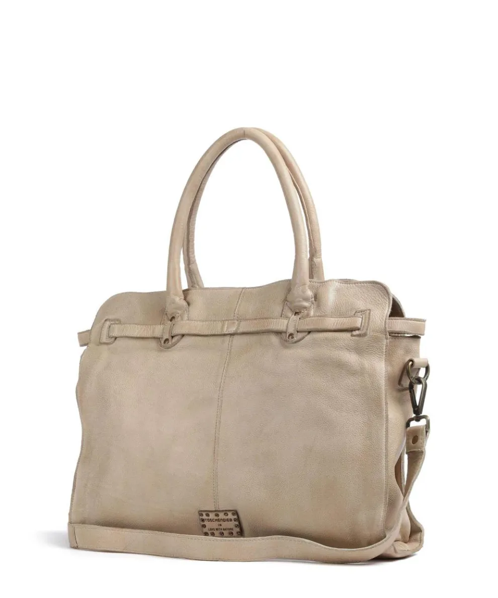 Beethovenplatz 1 Handbag grained cow leather beige