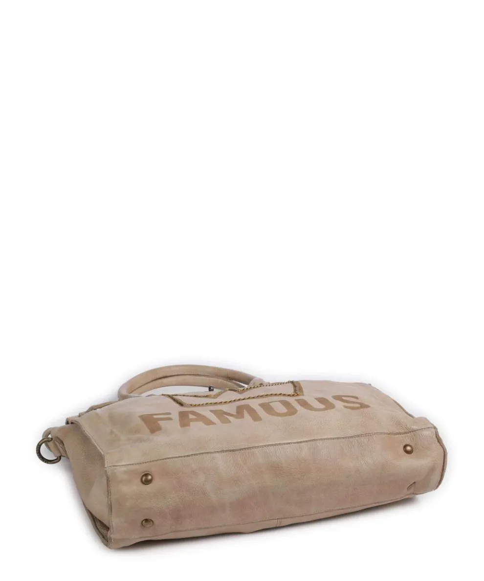 Beethovenplatz 1 Handbag grained cow leather beige