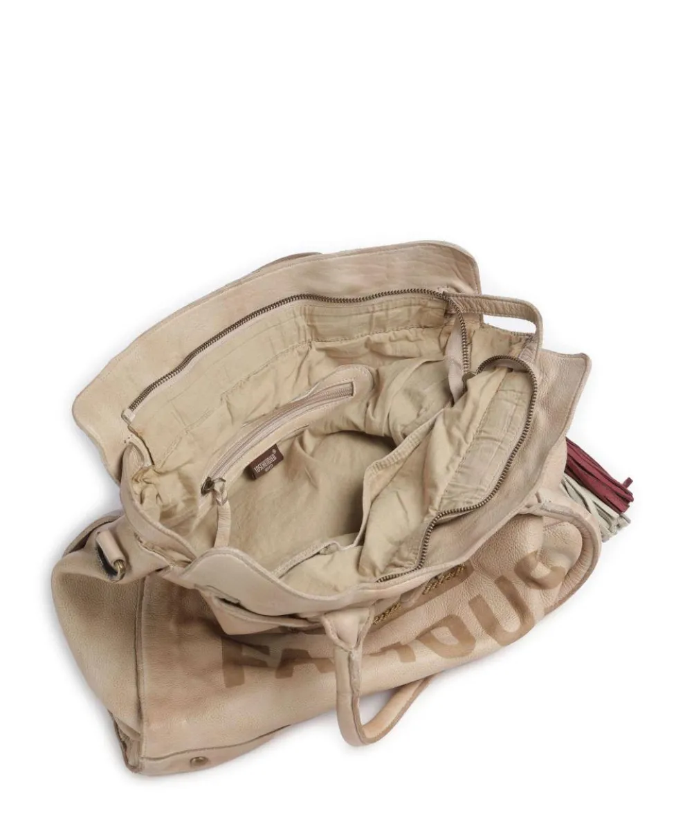 Beethovenplatz 1 Handbag grained cow leather beige