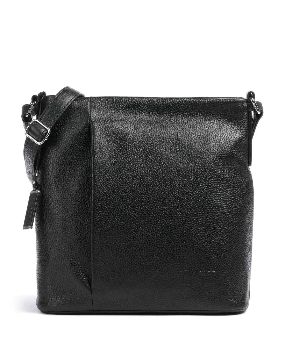 Pure Shoulder bag grained cow leather black