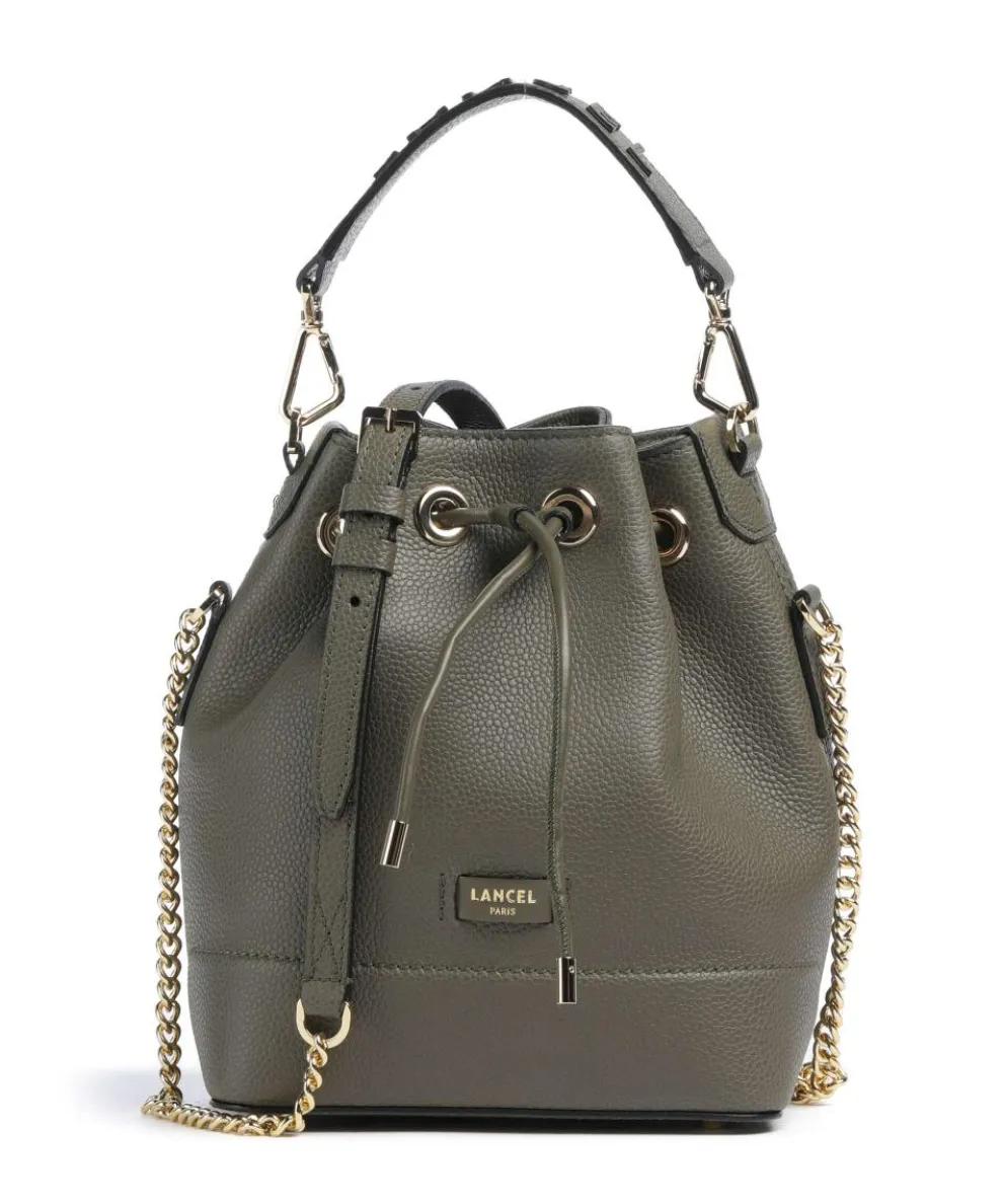 Ninon S Bucket bag grained cow leather khaki
