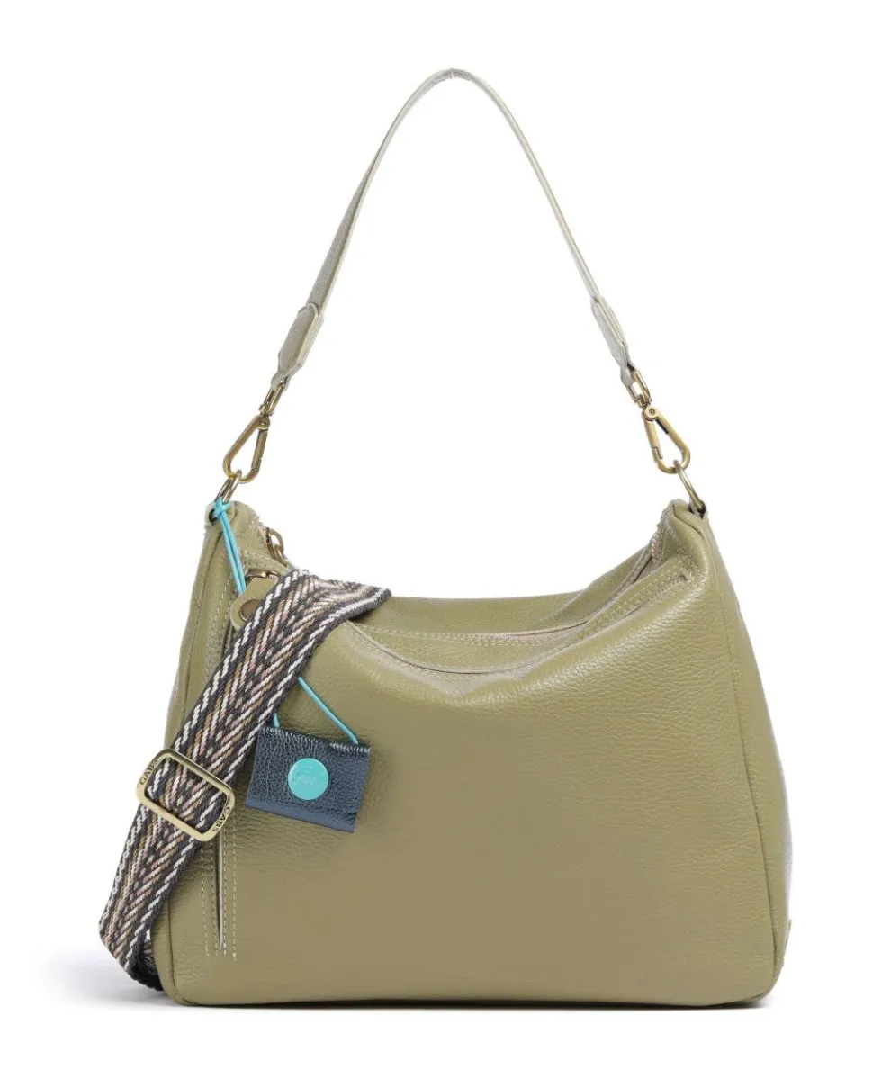 Zante Polly Hobo bag grained calfskin green