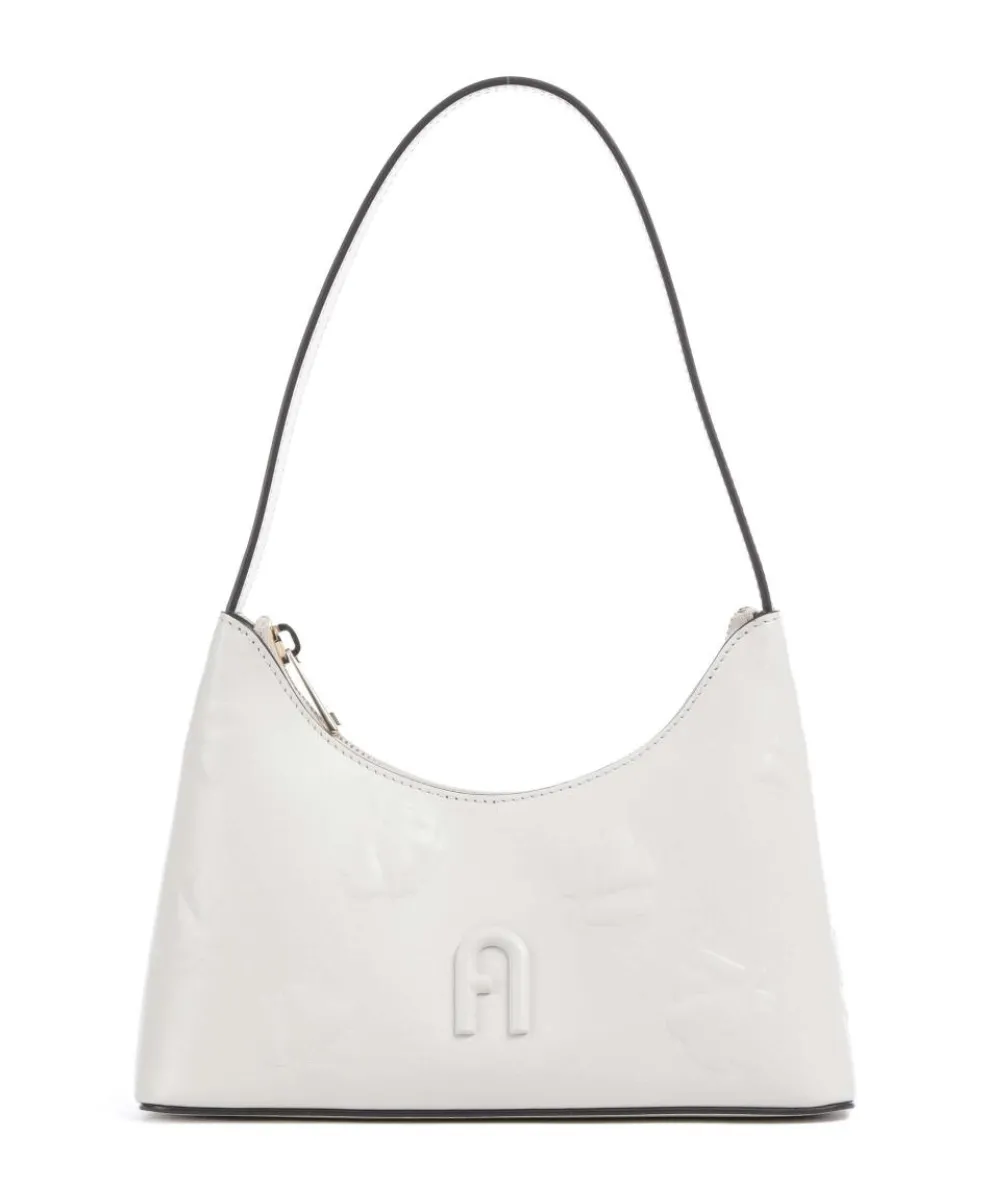 Diamante Mini Shoulder bag fine grain leather ivory