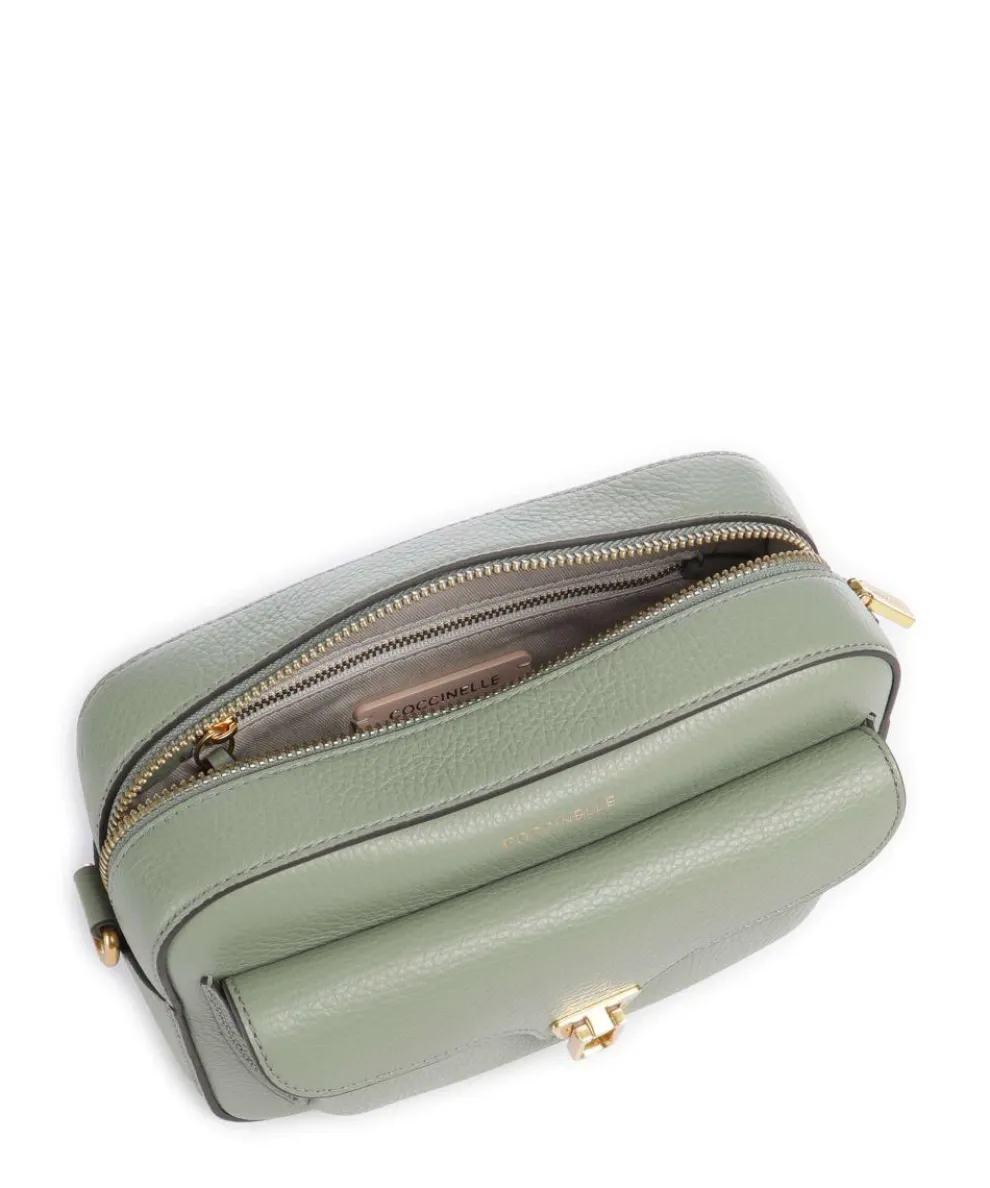Beat Soft Ribbon Crossbody bag grained leather greygreen